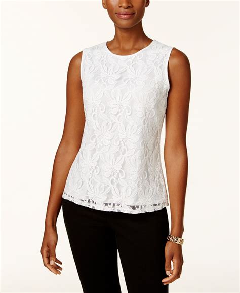 macys kasper tops|kasper lace sleeveless top.